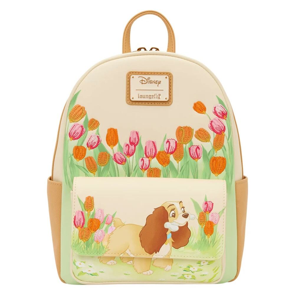 Loungefly Disney Lady and the Tramp Pastel Tulip Mini Backpack NWT